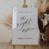 De avond voor bruiloft repetitie welkom acryl bord