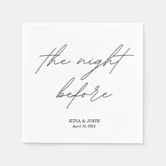 De avond voor cocktailservet servet