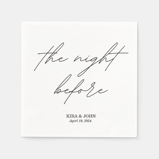 De avond voor cocktailservet servet (Voorkant)