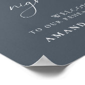 De avond voor de bruiloefening welkomstdiner poster (Hoek)