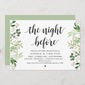 De avond voor de bruiloft, groen, diner na de repe kaart (Voorkant / Achterkant)