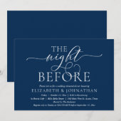 De avond voor de bruiloft, modern diner ter gelege kaart (Voorkant / Achterkant)