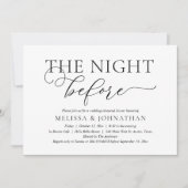 De avond voor de bruiloft, modern repetitiediner kaart (Voorkant)
