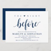 De avond voor de bruiloft, modern repetitiediner kaart (Voorkant / Achterkant)