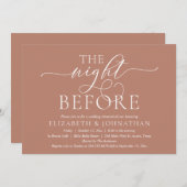 De avond voor de bruiloft, modern repetitiediner  kaart (Voorkant / Achterkant)