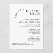 De avond voor de bruiloft Rehearsal Dinner Briefkaart (Voorkant)