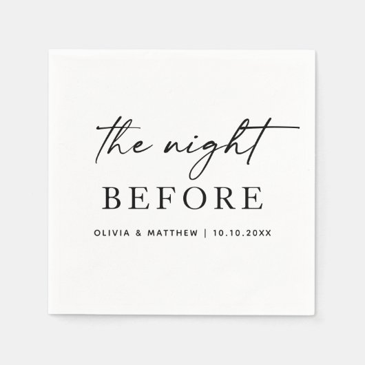 De avond voor de bruiloft repetitie diner. Modern Servet (Voorkant)