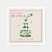 De avond voor de bruiloft servetten (Voorkant)