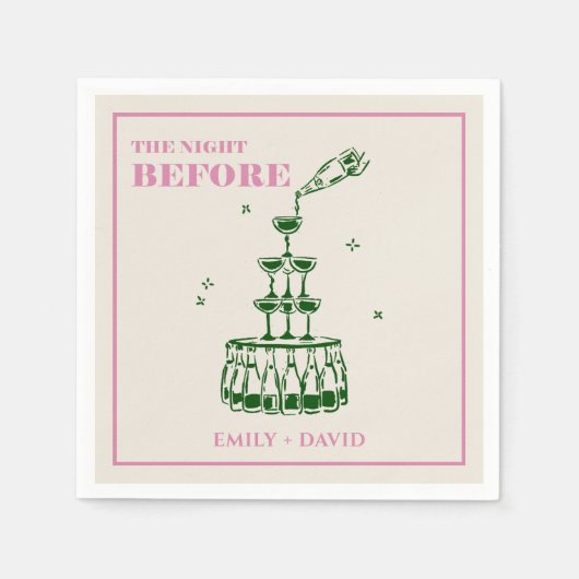 De avond voor de bruiloft servetten (Voorkant)