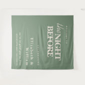 De avond voor de bruiloft teken Sage Green achterg Wandkleed (Voorkant (horizontaal))