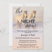 De avond voor de bruiloft Winterpaarden Proefdiner Kaart (Voorkant)