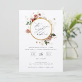 De avond voor de herfst bloemenuitnodiging kaart (Staand voorkant)