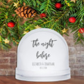 De avond voor de huwelijksrepetitie diner sneeuwbol