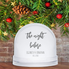 De avond voor de huwelijksrepetitie diner sneeuwbol