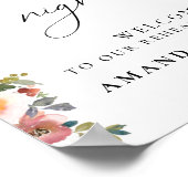 De avond voor de huwelijksrepetitie diner welkom  poster (Hoek)