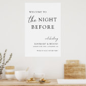 De avond voor de huwelijksrepetitie diner welkom  poster (Keuken)