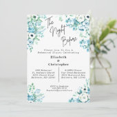 De avond voor de huwelijksrepetitie met diner kaart (Staand voorkant)