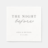 De avond voor de moderne bruiloft repetitie diner servet (Voorkant)