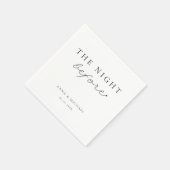 De avond voor de moderne bruiloft repetitie diner servet (Hoek)