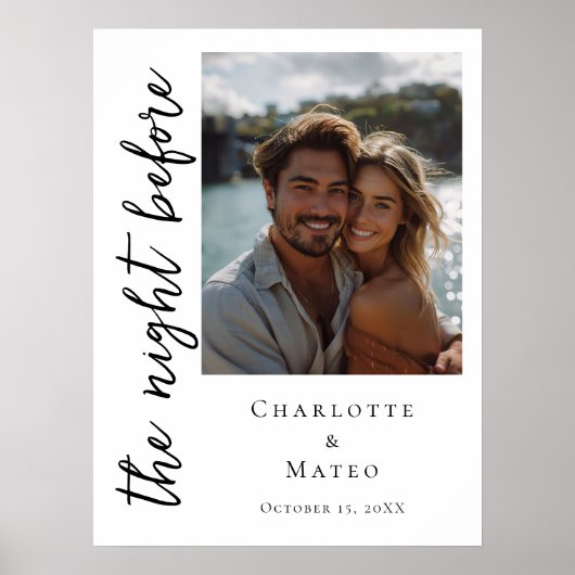 De avond voor de moderne foto welkom poster (Voorkant)