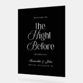 De avond voor de proefdiner welkomstbord acryl bord (Hoek)