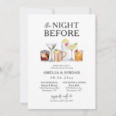 De avond voor de repetitie diner & drankjes uitnod kaart (Voorkant)