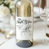 De avond voor de repetitie diner Funky Hand geteke Wijn Etiket