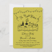 De avond voor de repetitie diner hand getrokken kaart (Voorkant)