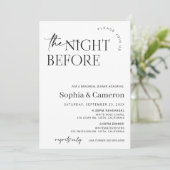 De avond voor de repetitie diner uitnodiging, modu kaart (Staand voorkant)