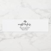 De avond voor de repetitie diner waterlabels waterfles etiket (Enkel label)