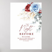 De avond voor de repetitie diner welkom poster (Voorkant)