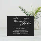 De avond voor de repetitie Dinner Invitation Kaart (Staand voorkant)