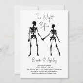 De avond voor de repetitie Dinner Invitation White Kaart (Voorkant)