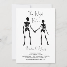 De avond voor de repetitie Dinner Invitation White Kaart