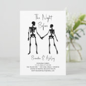 De avond voor de repetitie Dinner Invitation White Kaart (Staand voorkant)