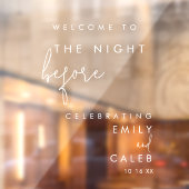 De avond voor de repetitie Dinner Mirror Sign Raamsticker (Vel 2)