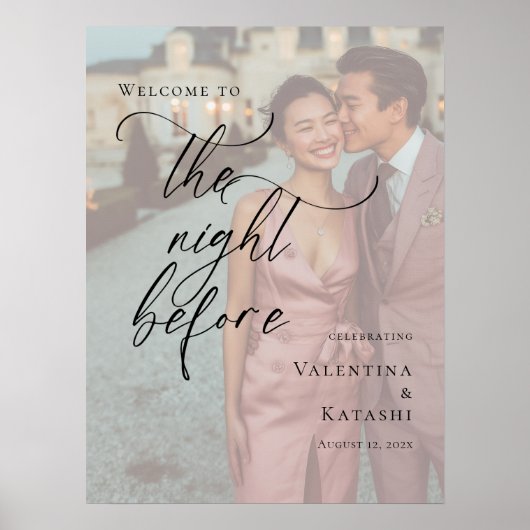 De avond voor de repetitie foto welkomstbord poster (Voorkant)