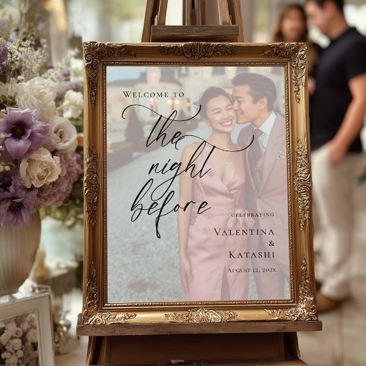 De avond voor de repetitie foto welkomstbord poster