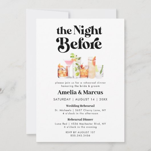 De avond voor de repetitie van het retro koppel kaart (Voorkant)