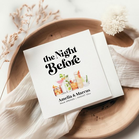 De avond voor de repetitie van het retro koppel servet