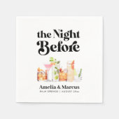 De avond voor de repetitie van het retro koppel servet (Voorkant)