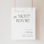 De avond voor de repetitie Welkom Signage Poster