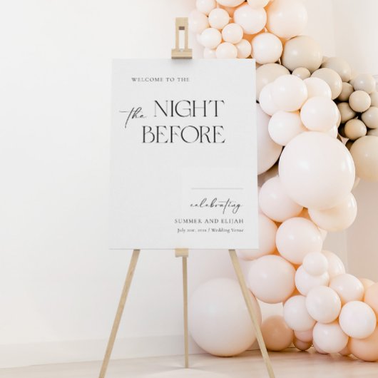 De avond voor de repetitie Welkom Signage Poster