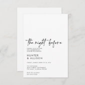 De avond voor de sluitingskaart informatiekaartje (Voorkant / Achterkant)