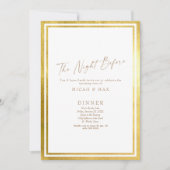 De avond voor Gold Wedding repetitie diner Kaart (Voorkant)