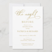 De avond voor goudfolie Eenvoudig repetitie diner Kaart (Voorkant)