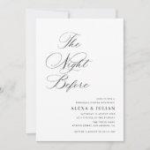 De avond voor het Black Calligraphy repetitie dine Kaart (Voorkant)