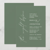 De avond voor het bruiloftsrepetitie dinerfeest t1 kaart (Voorkant / Achterkant)