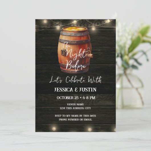 De avond voor het Casual repetitiediner Kaart (Staand voorkant)