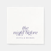 De avond voor het donkerblauwe repetitiediner servet (Voorkant)